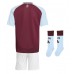 Maillot de foot Aston Villa Domicile vêtements enfant 2024-25 Manches Courtes (+ pantalon court)